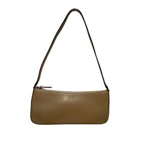 Kate Spade Women’s Beige Leather Rectangular Minimalist Design Shoulder Bag